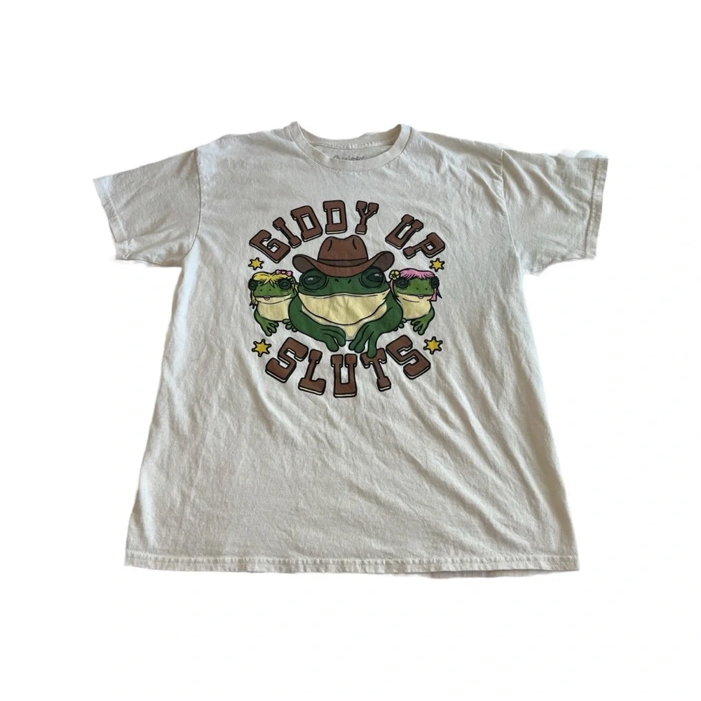 SOLD ON DEPOP 🤠🐸 tee shirt - Picture 1 of 4